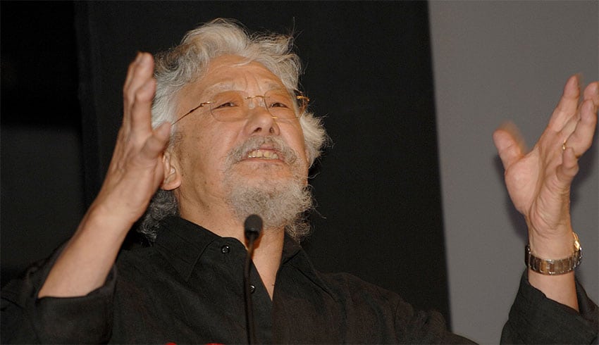 Dr David Suzuki speaking at the 2008 Commonwealth Lecture
